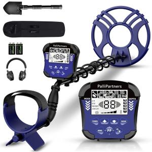 PalliPartners Metal Detector for Adults Waterproof-Professional Higher Accuracy Gold Detector with LCD Display,5 Mode, Advanced DSP Chip 12" Coil(Purple)