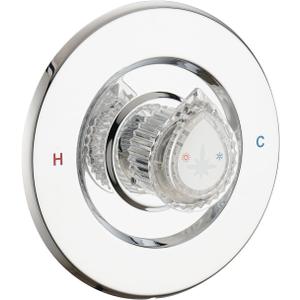 Shower Faucet Trim Kit Compatible with Moen Fit Chateau Valve Only, Pull-on Push-off Design Knob Handle, Chrome