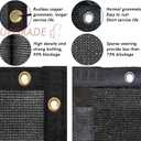UPGRADE Privacy Screen 6' x 50' Fence Commercial Shade Cover with Brass Grommets Heavy Duty Perfect for Outdoor Back Yard, Black, Customizable