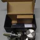 Brushed Nickel Door Knobs, Pismo Door Knob with Lock, Privacy Door Handles Interior for Bath & Bed