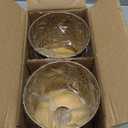 Metal Lamp Shades Set of 2, Cylinder Antique Bronze Metel Lamp Shade Light Fixture Replacement Metal Globe with 1-5/8-Inch Fitter Opening, Diameter 4.75 Height 5.0" (Chrysanthemum)