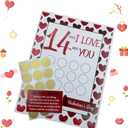 9 x Valentine's Day 14 Things I Love About You Scratch Off Cards, 14 Things I Love About You Scratch Off Cards,Valentine's Day Advent Calendar for Him Her Husband Wife Girlfriend Boyfriend (A-I Love)