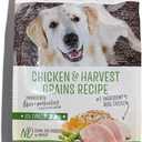 Whole Paws, Dry Dog Food, Chicken & Harvest Grains Recipe, Enhanced with Fiber & Prebiotics, 4 lb (EXP 05/13/26)