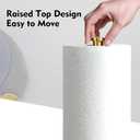 YIGII Marble Base Paper Towel Holder Countertop, Standing Paper Towel Holder with 15-Minute Magnetic Sand Timer, Papertowel Rack for Standard or Jumbo-Sized Roll Paper