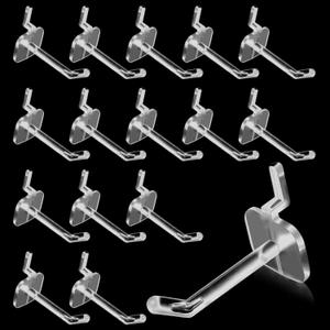 100 Pcs 2 Inch Plastic Pegboard Hooks Peg Board Shelving Hooks Pegboard Locking Hooks for Peg Boards Craft, Storage, Garage, Kitchen, Tools and More