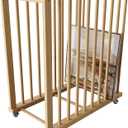 Art Storage Rack, Art Canvas Storage, Canvas Boards Rack Art Storage with Handle & Caster Wheels for Drawing Board, Panel, Paper Pad for Art Studios, Artworks, Gallery (16"D x 29.5"W x 30"H)