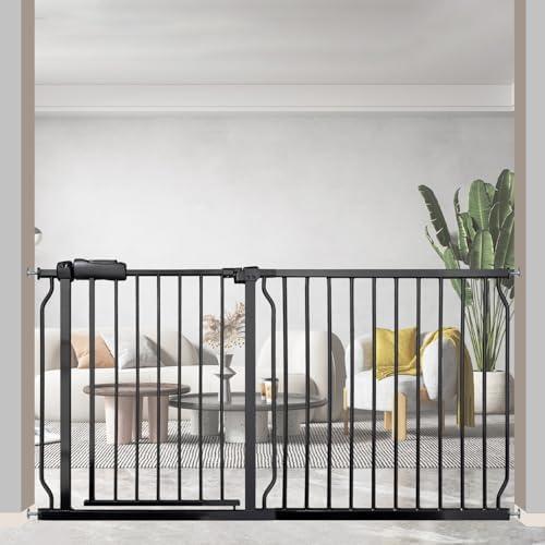 Vothco Extra Wide 57.5-62 Inch Large Baby Gates for Stairs, Doorways - No Drilling, Pressure Mounted Pet Gates for Kids & Dogs