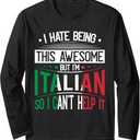 Italian Roots Outfit Funny Italy Heritage Men Women Long Sleeve TShirt, 2XL