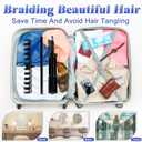 Braiding Hair Rack Standing with 120 Pegs, Height Adjustable 2-Side Hair Divider Metal Hair Braiding Separator Stand, Black