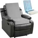 Recliner Cushions for Elderly with Back Support 20x20x5 in, Grey | Egg Crate Foam Non-Slip Chair Cushion for Seniors Reduces Muscle Fatigue and Provides Air Flow