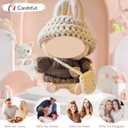 2 x 17cm Doll Clothes, Clothes for Dolls Outfit, Accessories for Dolls Clothes,Cute Clothes Set for Doll,No Doll Included(Brown Sweater + Khaki Bag + Hat)