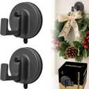 2025 Upgrade Suction Cup Hooks, Suction Cup Hooks for Shower, No Drill SuctionCup Hook for Bathroom Hanging Towels Holder, Hook for Christmas Wreath Decor Thanksgiving, Reusable Strong & Reliable (2)