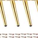 Osring 8 Inch Furniture Legs Gold Round Tapered Metal Table Leg, Slant Cabinet Furniture Feet Hardware for Coffee Table, 4 Pack