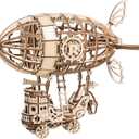 Rolife 3D Wooden Puzzle Airship for Kids and Adults - Model Building Kit, Educational Brain Teaser, Ages 8-10 (7.1in*5in*6.5in)