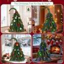 Tabletop Norfolk Pine Christmas Tree, 3FT Green Mini Artificial Christmas Tree with Norfolk Branch, Small Xmas Tree for Christmas Holiday Indoor Decoration