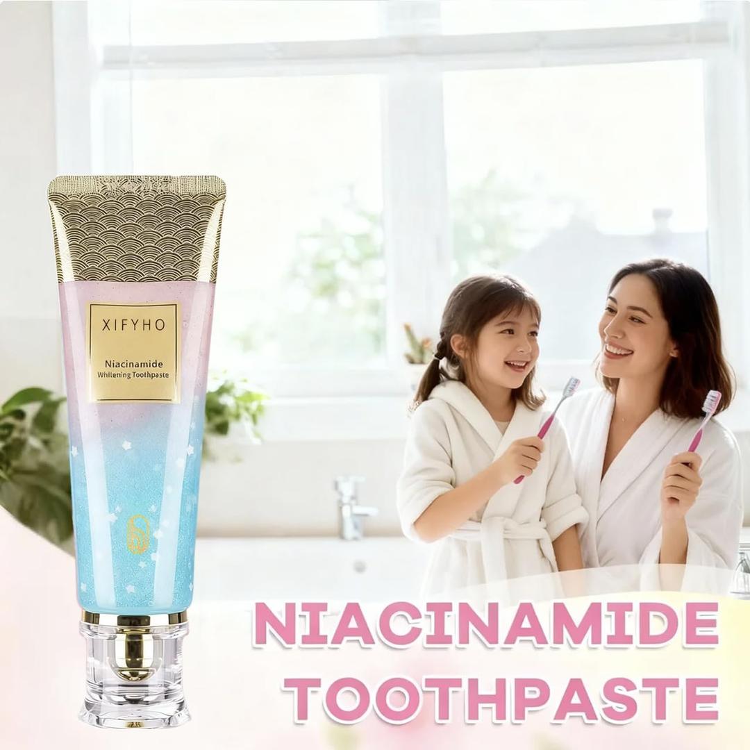 Niacinamide Whitening Toothpaste, 2.5% Niacinamide Powerful Whitening Toothpaste, Natural Gentle Care, Deeply Removes Stains, Fresh Mint Flavor, Improves Gum Health, Freshens Breath (1 Pack)
