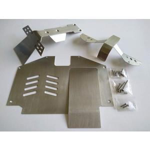 Stainless Steel Front Middle Rear Skid Plate Chassis Armor (4pcs) for Traxxas UDR Unlimited Desert Racer