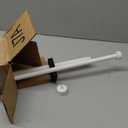 Double Blackout Curtain Rods 36 to 72 Inches (3-6 Feet),1-Inches Front and 5/8 Inches Back Adjustable End Cap Double Window Drapery Rod for Drapes and Curtains,Matte White