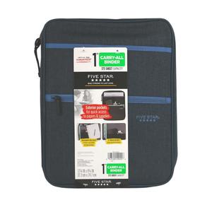 Five Star Carry-All Zipper Binder: 1 in. / 375 Sheet Capacity (Blue)