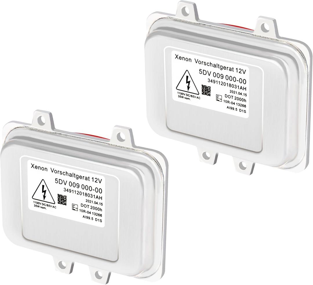 Hid Headlight Ballast Replacement for 5DV 009 000-00 Cadillac Escalade 2007-2014 - Xenon Headlight Ballast Control Unit for BMW E60 2006-2009 Chrysler Town Country 2008-2014 5DV009000-00 2pcs