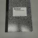 3 x Oxford Composition Notebook, College Ruled Paper, 9-3/4" x 7-1/2", Black Marble Covers, 100 Sheets, 1 Book (63796)