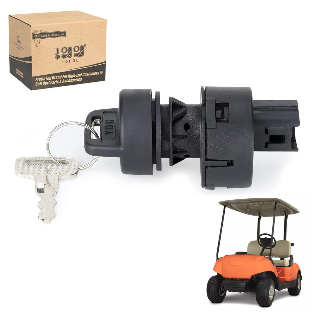10L0L Golf Cart Ignition Key Switch for Yamaha G22 G29 Drive - 3 Position Switch Assembly with 2 Standard Keys for Yamaha Gas Golf Cart (OEM JW6-H2510-00, JW1-H2510-00-00)