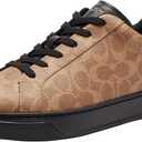 COACH Mens High Line Sneaker (8.5, Khaki/Black)