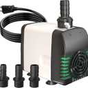 540GPH Submersible Water Pump - AUTO-SHUT-OFF 35W Pond Pumps Ultra-Quiet & Adjustable Flow Rate for Fountains, Hydroponics, Ponds, Aquariums, and More