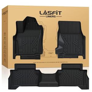 LASFIT Floor Mats for Toyota Tacoma 2024 2025 2026 Double Cab Auto Tran (Not fit Hybrid) All Weather Floor Liner for Tacoma TRD/SR/SR5/limited TPE Custom Fit Car Mats Front&Rear 2 Row Mats