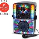 Singing Machine SML625BTBKD Karaoke Machine, Portable Bluetooth CD+G Karaoke System, Black