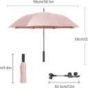 Universal Baby Stroller Umbrella Bicycle Umbrella 210T Water-resistant Polyester ​360° Adjustable Shade