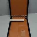 7-Ring Business Check Binder with Zipper for Checkbooks Organization, Brown Zippered Portfolio Organizer, Professional PU Leather Folder Holder for Documents, Cards (15 x 11 x 0.01 inches)