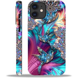 for iPhone 11 Case with 2-in-1 Glossy All Inclusive Anti Fall Doublelayer Protection Soft TPU+PC Back Pattern Case Compatible with iPhone 11 6.1inch for Women Diamond Bird