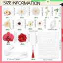 Yinder 36 Pcs DIY Graduation Leis Set Class of 2026 Flower Graduation Stole with Tassel Acrylic Card Letter Sticker Congrats Grad Necklace for Craft High School College Gift Ceremony Party (Red)
