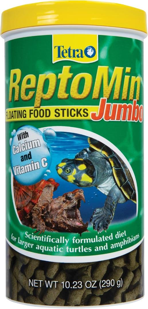 Tetra ReptoMin Jumbo Floating Food Sticks 10.23 Ounces, For Small Aquatic Turtles And Amphibians (EXP 08/31/26)
