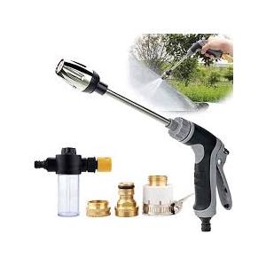 Aquoxis Pressure Washer – 15X More Powerful Than Hoses, High Pressure Hose Nozzle, with 360° Rotating for Three Spray Modes, Universal Compatibility (with Foam Pot + 3 Metal Connector)