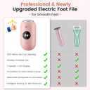 Electric Foot Callus Remover Tool: Rechargeable Foot File Callus Remover for Women Men, Professional Electronic Feet Grider for Cracked Dead Skin Home Salon (Pink)