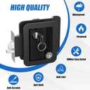 Marvelity Upgraded RV Door Lock Replacement, Black | Paddle Deadbolt, Fits 3.55" x 2.68" Lock Hole, Nylon Material, Includes 2 Keys, For Cargo Hauler Travel Trailer