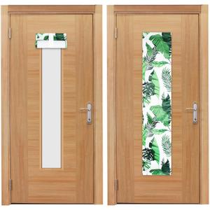 YLOLUL 2 Pcs Classroom Door Window Cover Plants Border Curtains Blackout Shades for Doors Window Covering for Glass Door Darkening Blackout for Room Decor Girls Kids (8"W x 36"L (Pack of 1))