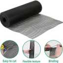 Plastic Chicken Wire Mesh - 24 in x 20 ft Black,Comes with 30 Twist Ties, Plastic Wire Mesh Fence for Dogs, Cats & Poultry - Garden Netting & Animal Barrier, Balcony Netting for Pets - WEYHDDTL