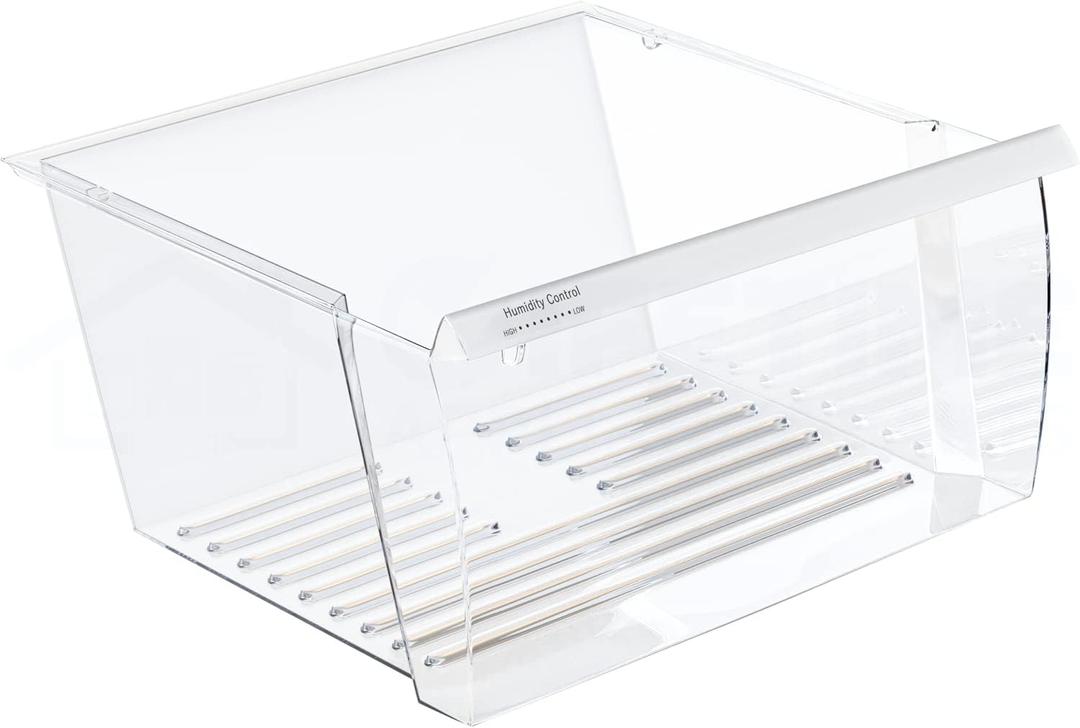 Upgraded Lifetime Appliance Parts 2188656 Crisper Bin (Upper) Compatible with Whirlpool Refrigerator | Fridge Drawers | Kenmore Refrigerator Parts | Whirlpool Shelf Replacement - WP2188656