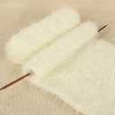 Super Soft Eyelash Yarn, 3 Packs of 100 g/3.6 oz - Acrylic Blends Yarn - 110 yards/100 m- Knitting/Crochet/Knitting Machine Yarn, Eyelash Plush Yarn for DIY Knitting and Crocheting Hat, Scarf, Purse (White)