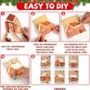 24 Sets Christmas Gingerbread Craft Kit for Kids 3D Gingerbread House Card Making Your Own Festive Winter Greeting Cards Xmas DIY Card Crafts for Holiday Home Classroom School Art Crafts Supplies
