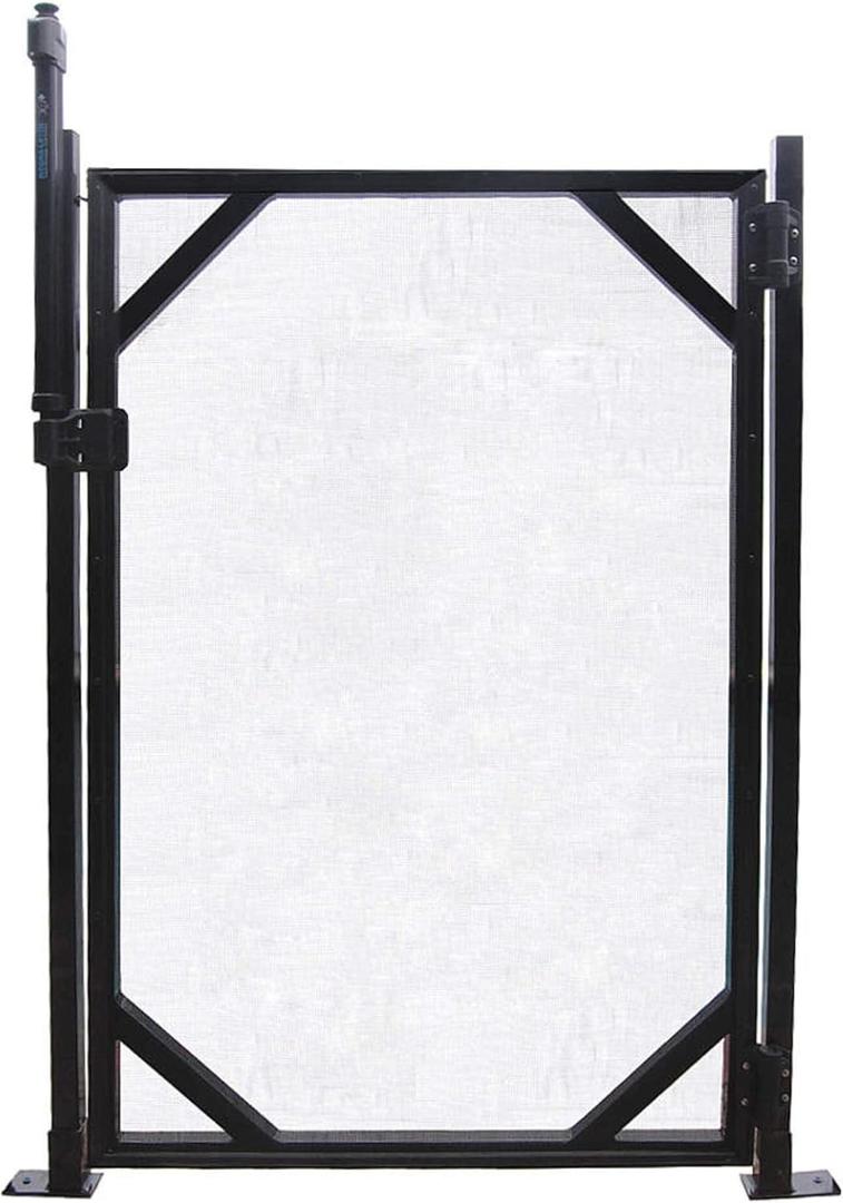 WaterWarden 4 Pool Gate, Pool Fence Gate - 30 Wide, Self-Closing and Removable Pool Door, Coordinates with 4x12 ft Outdoor Child Safety In-Ground Pool Fencing, Easy DIY Installation,Black