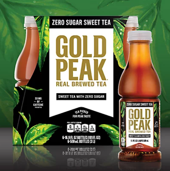 Gold Peak Zero Sugar Sweet Tea, 16.9 Fl. Oz, Pack Of 24