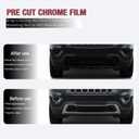 Front Grill Trim Chrome Delete fit for 2014-2021 Jeep Grand Cherokee Accessories with Gloss Black Forged Carbon Fiber Blackout Film Vinyl Wrap Overlay Kits