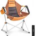 KingCamp Hammock Camping Chair, Swinging Portable Folding Camp Chairs for Adults Max 400lbs Heavy Duty Foldable Oversized Rocker with Aluminum Alloy Frame Cup Holder for Outdoor Beach Patio Sport