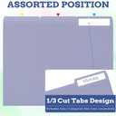 100 Packs File Folders Letter Size, 8.5 x 11 Colored File Folders 1/3 Cut Tab for Easy Labeling, for Home, Office, School Filing