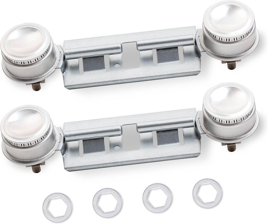 BlueStars WB16K10026 WB29K17 Double Burner Assembly Replacement - Compatible with G.E Kenmore Hot.point Ranges - Replaces 868697 AP2633210 WB16K10003 65932 PS232404 - PACK OF 2