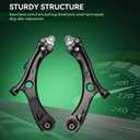 AUQDD 2Pc Suspension Front Lower Control Arm and Ball Joint Assembly Compatible With 2016-2019 2020-2022 Ho-nda HR-V (Replace # K623316 K623315 51360T7WA00 51350T7WA00)